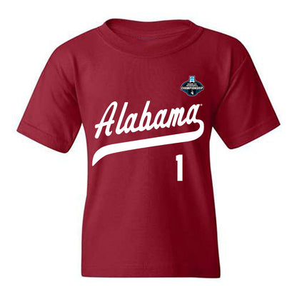 Alabama - NCAA Baseball : Justin Lebron - NCAA® Replica Shersey Youth T-Shirt-0