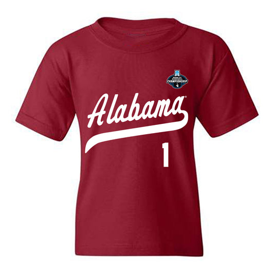 Alabama - NCAA Baseball : Justin Lebron - NCAA® Replica Shersey Youth T-Shirt-0