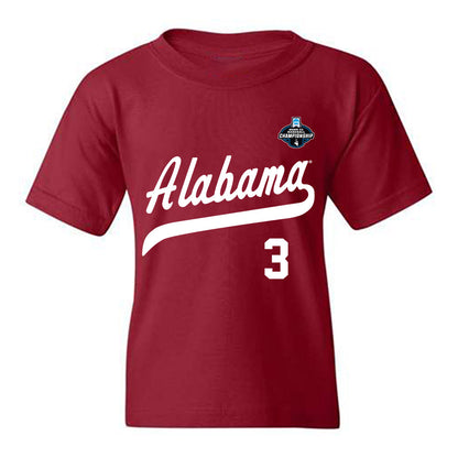 Alabama - NCAA Baseball : Will Plattner - NCAA® Replica Shersey Youth T-Shirt-0