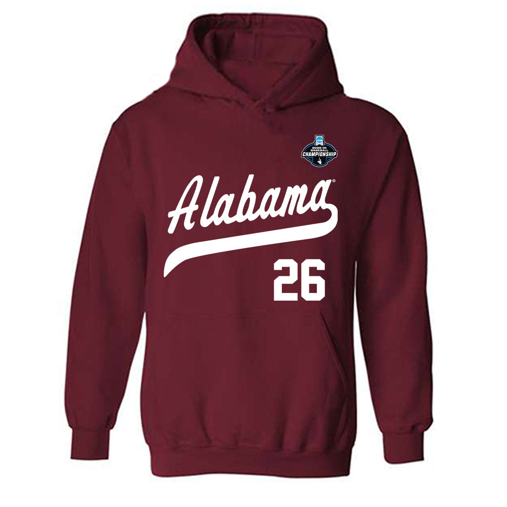 Alabama - NCAA Baseball : Zack Johnson - NCAA® Replica Shersey Hooded Sweatshirt-0