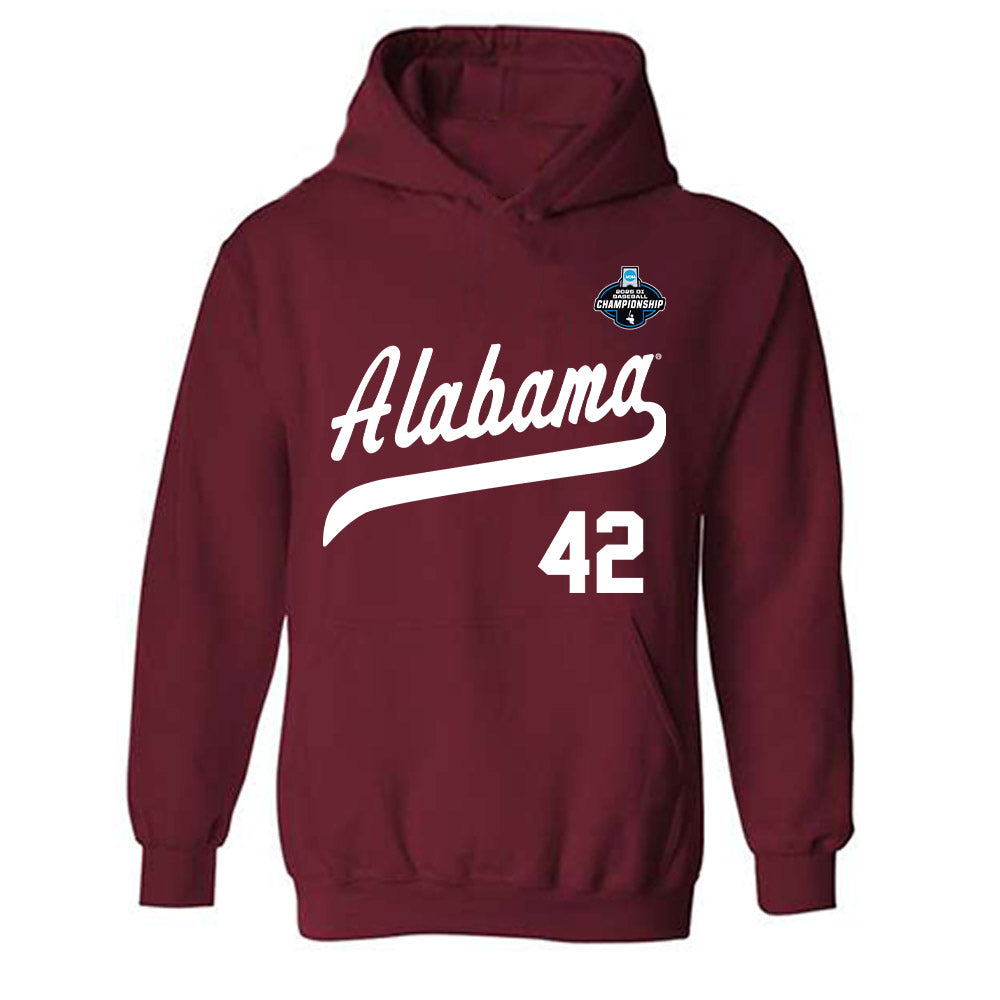 Alabama - NCAA Baseball : Eric Hines - NCAA® Replica Shersey Hooded Sweatshirt-0