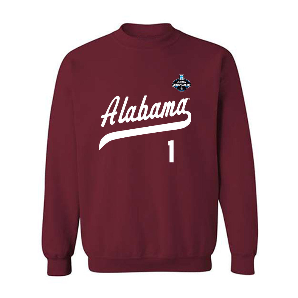 Alabama - NCAA Baseball : Justin Lebron - NCAA® Replica Shersey Crewneck Sweatshirt-0