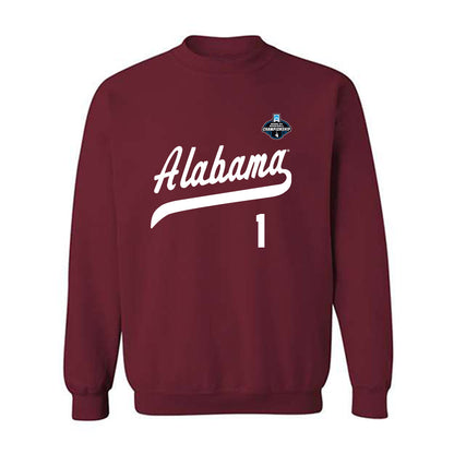 Alabama - NCAA Baseball : Justin Lebron - NCAA® Replica Shersey Crewneck Sweatshirt-0