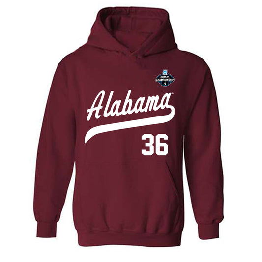 Alabama - NCAA Baseball : Hagan Banks - NCAA® Replica Shersey Hooded Sweatshirt-0