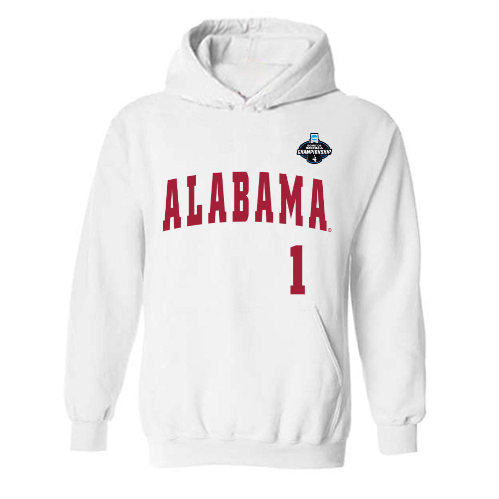 Alabama - NCAA Baseball : Justin Lebron - NCAA® Replica Shersey Hooded Sweatshirt-0