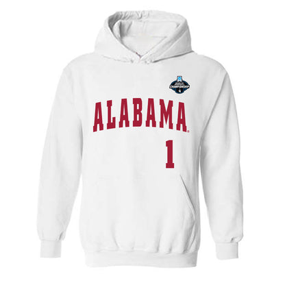 Alabama - NCAA Baseball : Justin Lebron - NCAA® Replica Shersey Hooded Sweatshirt-0