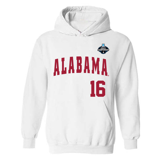 Alabama - NCAA Baseball : Bobby Alcock - NCAA® Replica Shersey Hooded Sweatshirt-0
