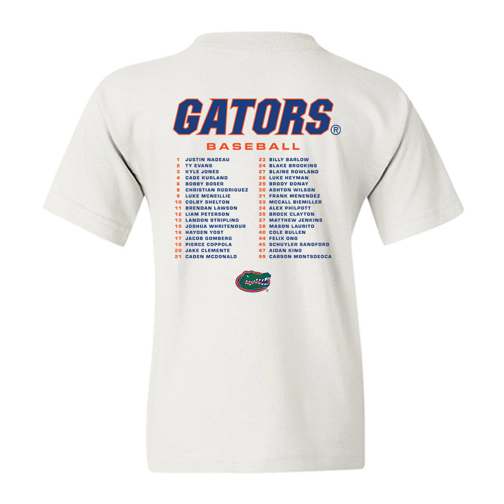 Florida - NCAA Baseball : - Roster Youth T-Shirt-1