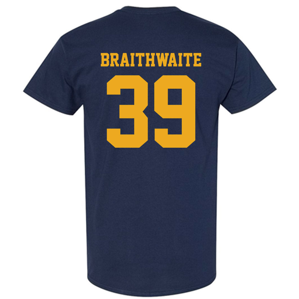 West Virginia - NCAA Baseball : Trey Braithwaite - NCAA® Replica Shersey T-Shirt-1
