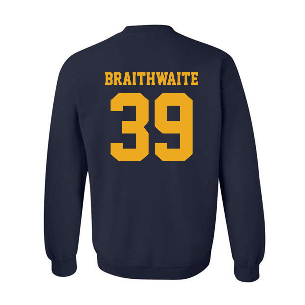 West Virginia - NCAA Baseball : Trey Braithwaite - NCAA® Replica Shersey Crewneck Sweatshirt-1