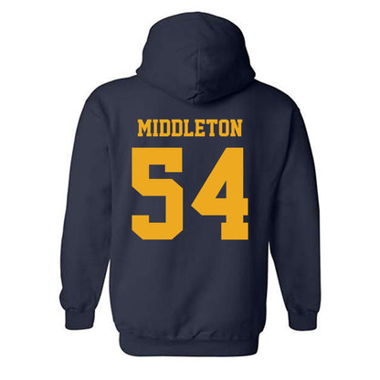 West Virginia - NCAA Baseball : Andrew Middleton - NCAA® Replica Shersey Hooded Sweatshirt-1
