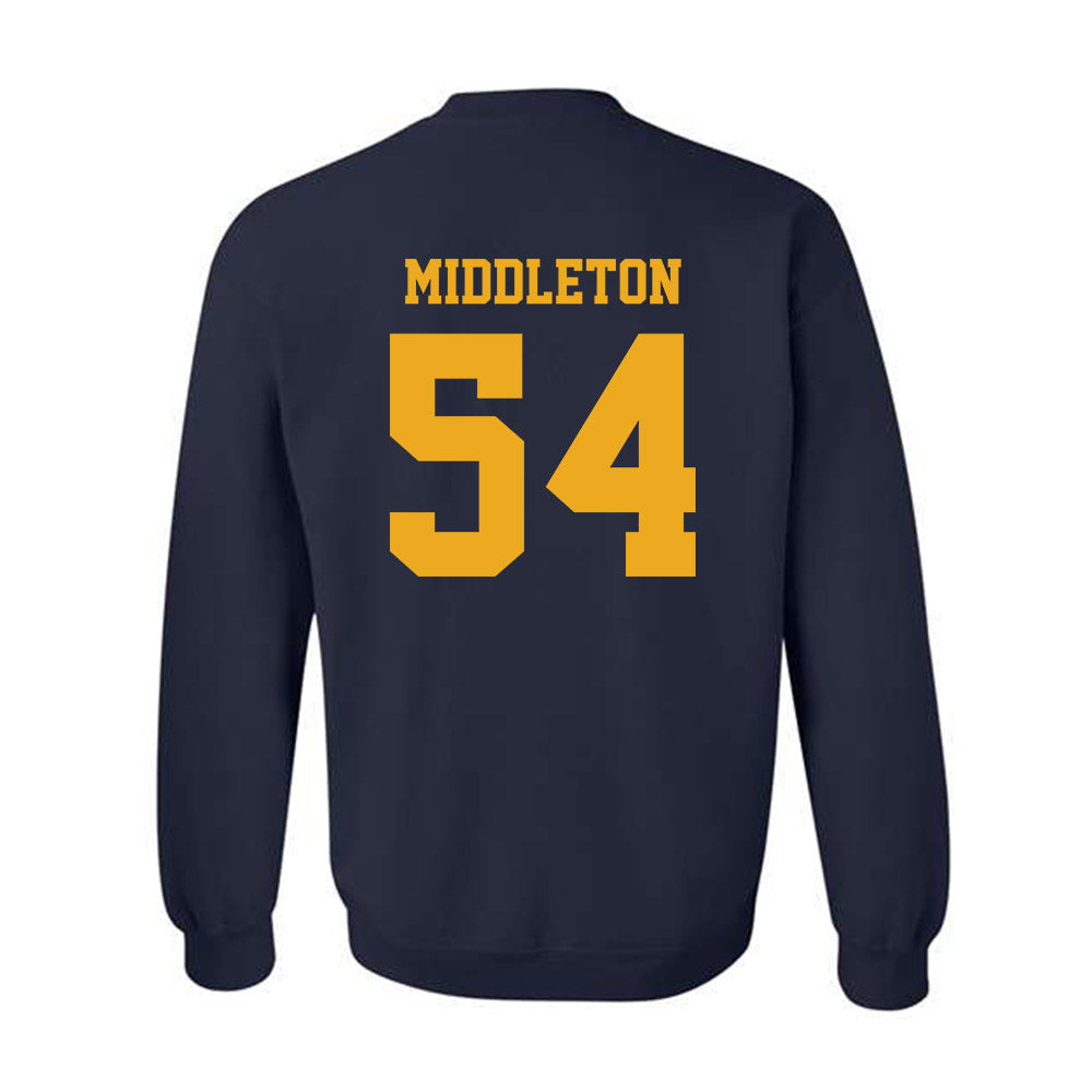 West Virginia - NCAA Baseball : Andrew Middleton - NCAA® Replica Shersey Crewneck Sweatshirt-1