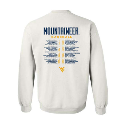 West Virginia - NCAA Baseball : - Roster Crewneck Sweatshirt-1