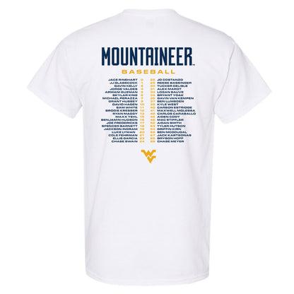 West Virginia - NCAA Baseball : - Roster T-Shirt-1