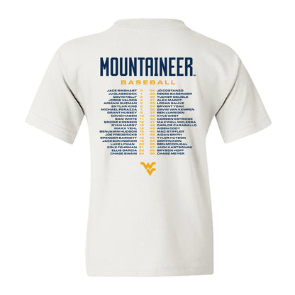 West Virginia - NCAA Baseball : - Roster Youth T-Shirt-1