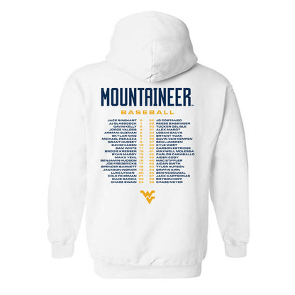 West Virginia - NCAA Baseball : - Roster Hooded Sweatshirt-1