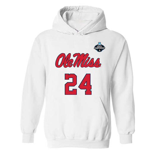 Ole Miss - NCAA Baseball : Austin Fawley - NCAA® Replica Shersey Hooded Sweatshirt-0