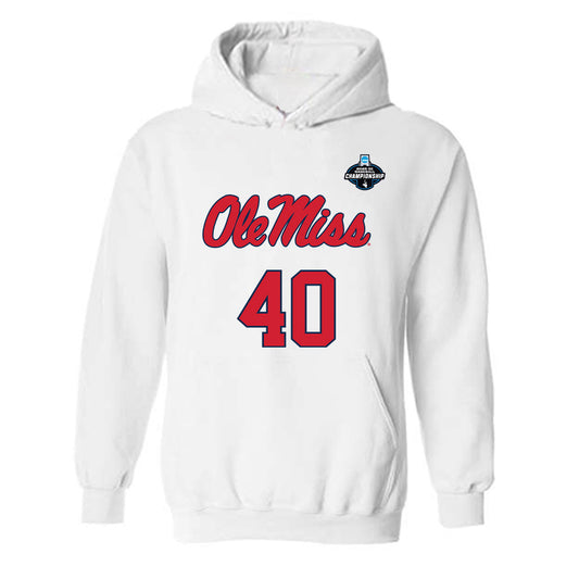 Ole Miss - NCAA Baseball : JP Robertson - NCAA® Replica Shersey Hooded Sweatshirt-0