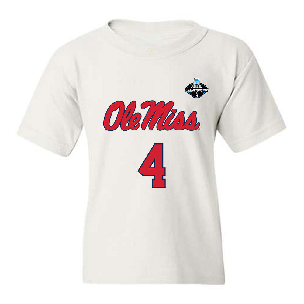 Ole Miss - NCAA Baseball : Leo Odom - NCAA® Replica Shersey Youth T-Shirt-0