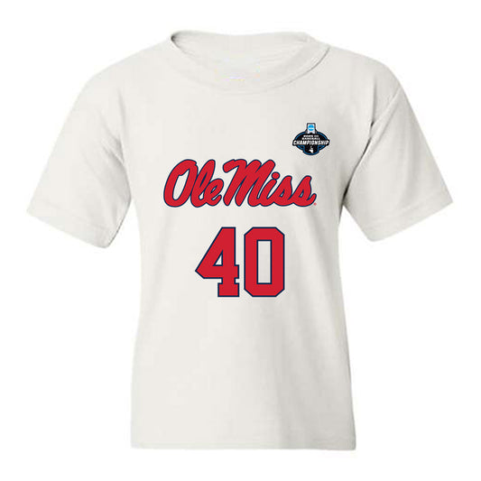 Ole Miss - NCAA Baseball : JP Robertson - NCAA® Replica Shersey Youth T-Shirt-0