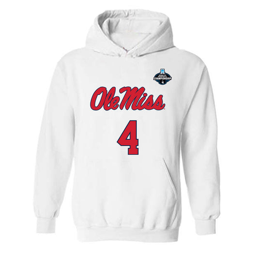 Ole Miss - NCAA Baseball : Leo Odom - NCAA® Replica Shersey Hooded Sweatshirt-0