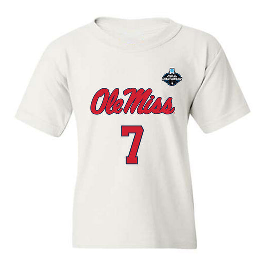 Ole Miss - NCAA Baseball : Topher Jones - NCAA® Replica Shersey Youth T-Shirt-0