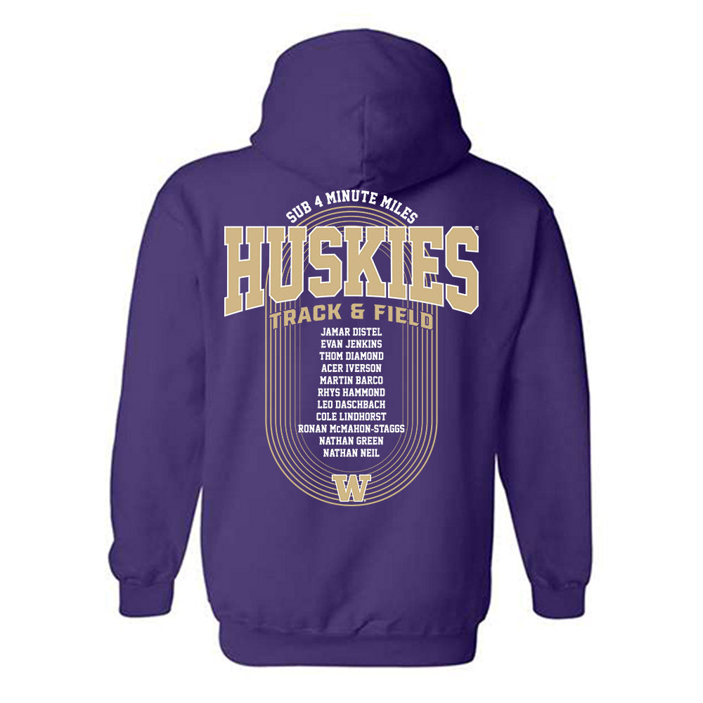 Washington - NCAA Men's Track & Field : - Hooded Sweatshirt-1
