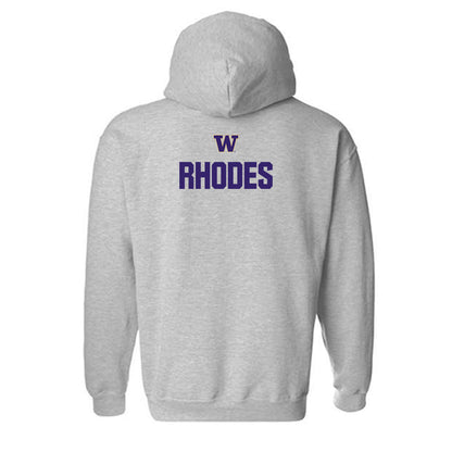 Washington - NCAA Men's Track & Field : Alexander Rhodes - Classic Shersey Hooded Sweatshirt-1