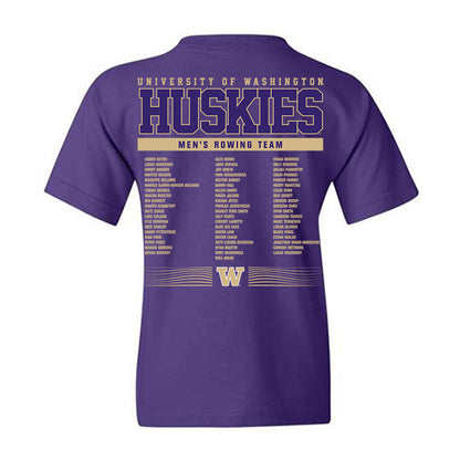 Washington - NCAA Men's Rowing : - Roster Youth T-Shirt-1