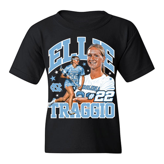 UNC - NCAA Women's Lacrosse : Ellie Traggio - Collage Youth T-Shirt-0