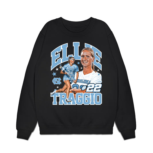 UNC - NCAA Women's Lacrosse : Ellie Traggio - Collage Premium Crewneck Sweatshirt-0