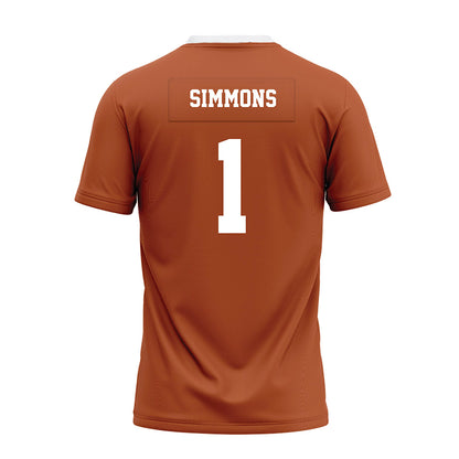 Texas - NCAA Football : Colin Simmons - Orange Premium Football Jersey-1