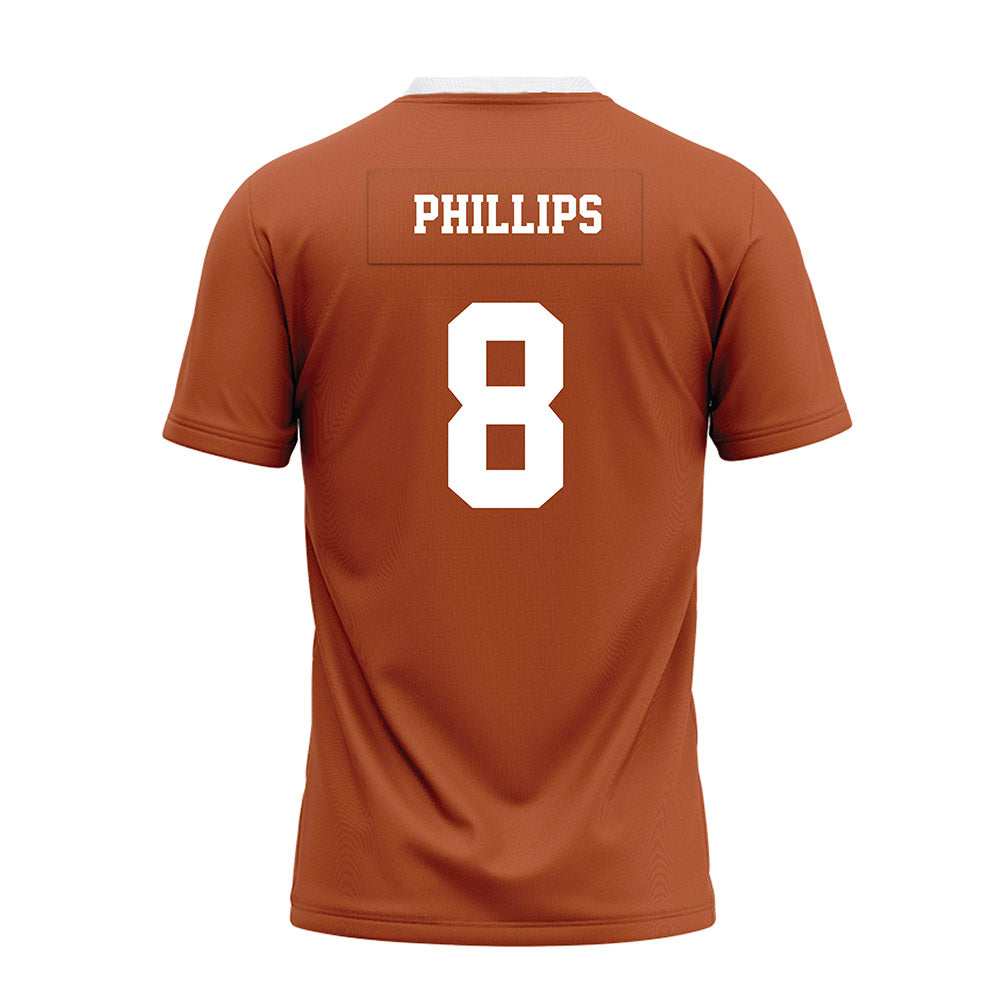 Texas - NCAA Football : Kade Phillips - Orange Premium Football Jersey-1