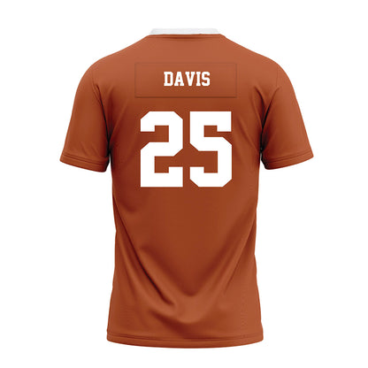 Texas - NCAA Football : Toray Davis - Orange Premium Football Jersey-1