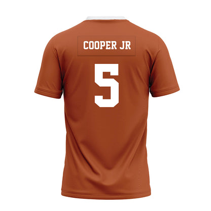 Texas - NCAA Football : Derrek Cooper jr - Orange Premium Football Jersey-1