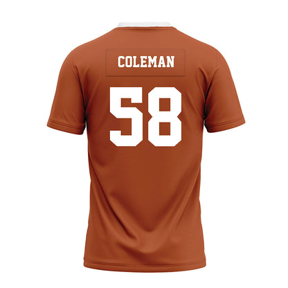 Texas - NCAA Football : Devin Coleman - Orange Premium Football Jersey-1
