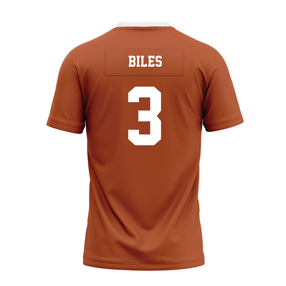Texas - NCAA Football : Rasheem Biles - Orange Premium Football Jersey-1