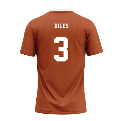 Texas - NCAA Football : Rasheem Biles - Orange Premium Football Jersey-1