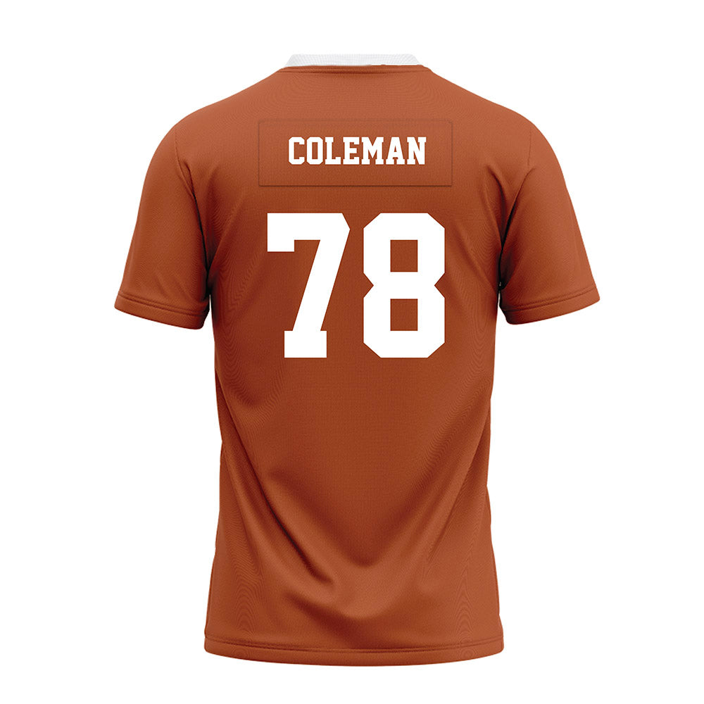 Texas - NCAA Football : Jordan Coleman - Orange Premium Football Jersey-1