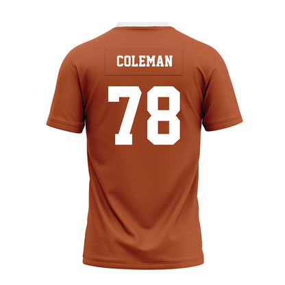 Texas - NCAA Football : Jordan Coleman - Orange Premium Football Jersey-1