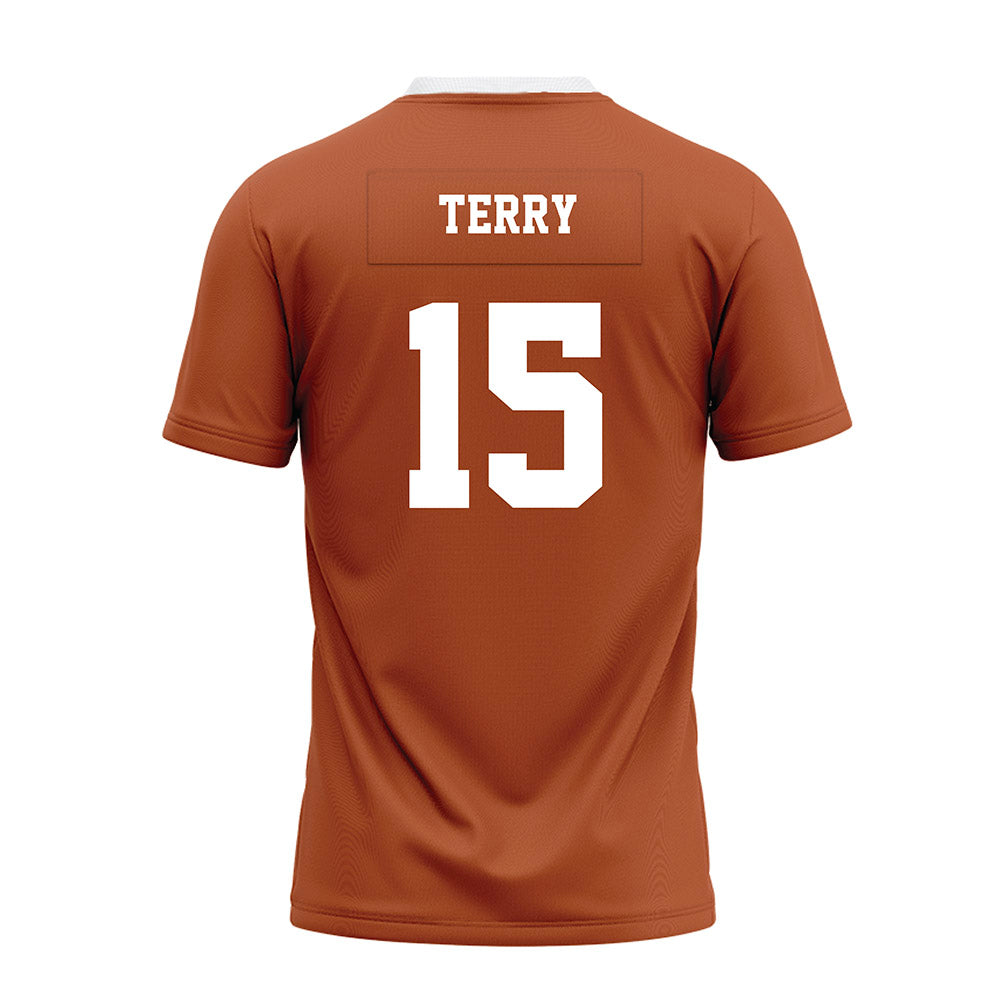 Texas - NCAA Football : Justus Terry - Orange Premium Football Jersey-1