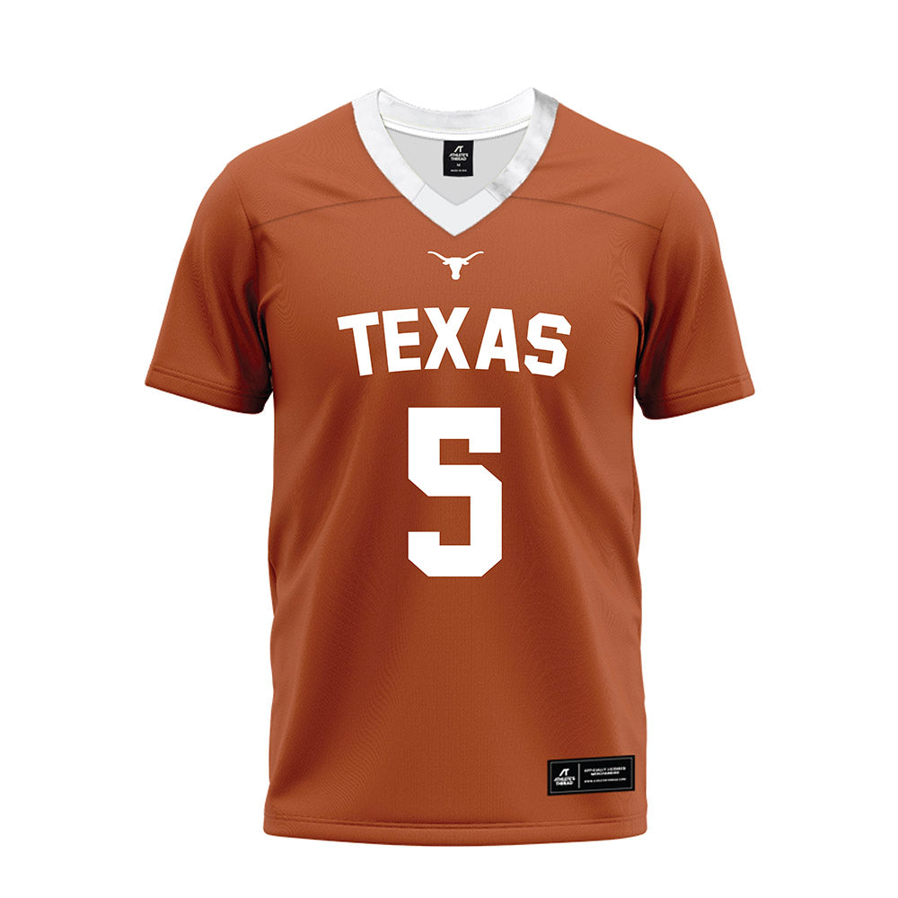 Texas - NCAA Football : Derrek Cooper jr - Orange Premium Football Jersey-0