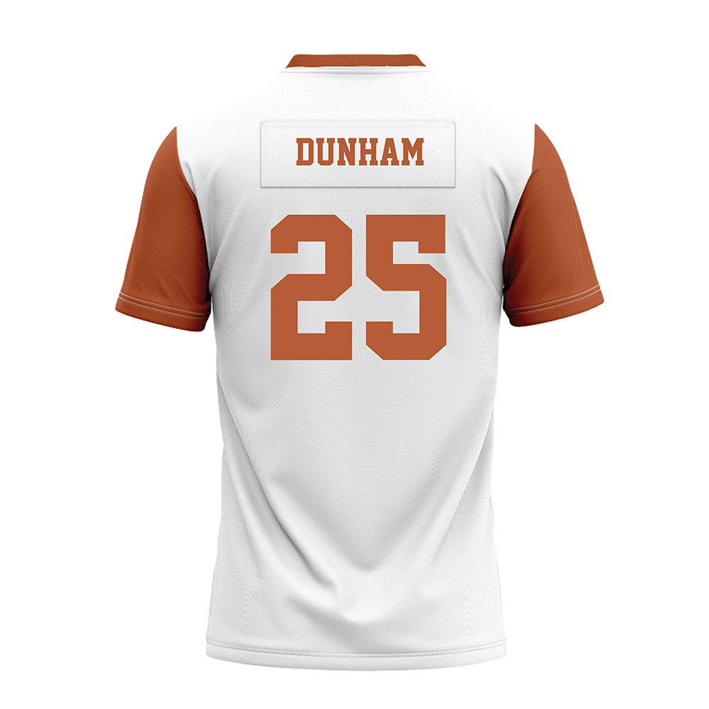 Texas - NCAA Football : Luke Dunham - White Premium Football Jersey-1
