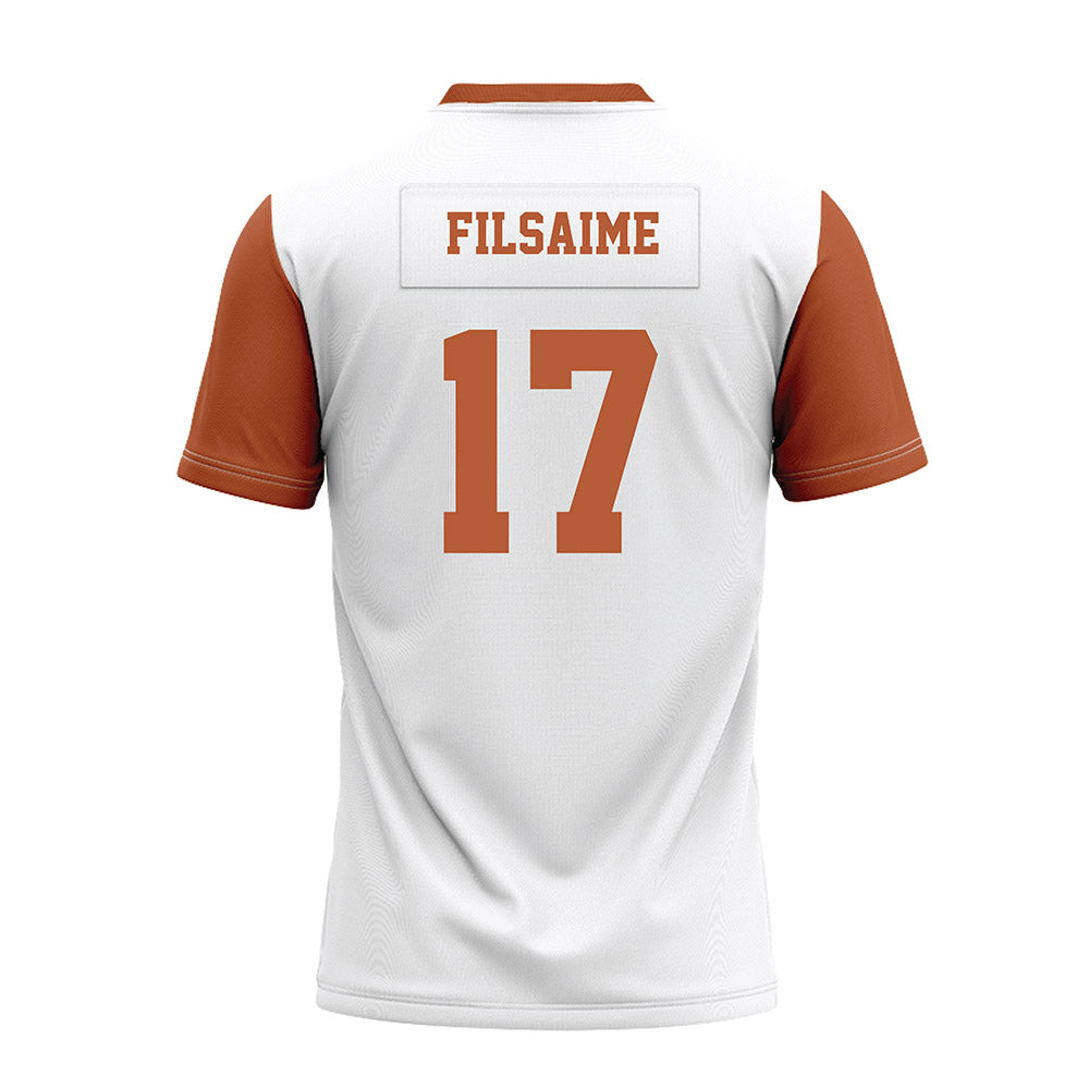 Texas - NCAA Football : Xavier Filsaime - White Premium Football Jersey-1