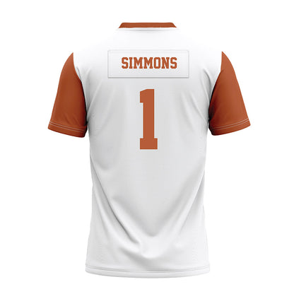 Texas - NCAA Football : Colin Simmons - White Premium Football Jersey-1