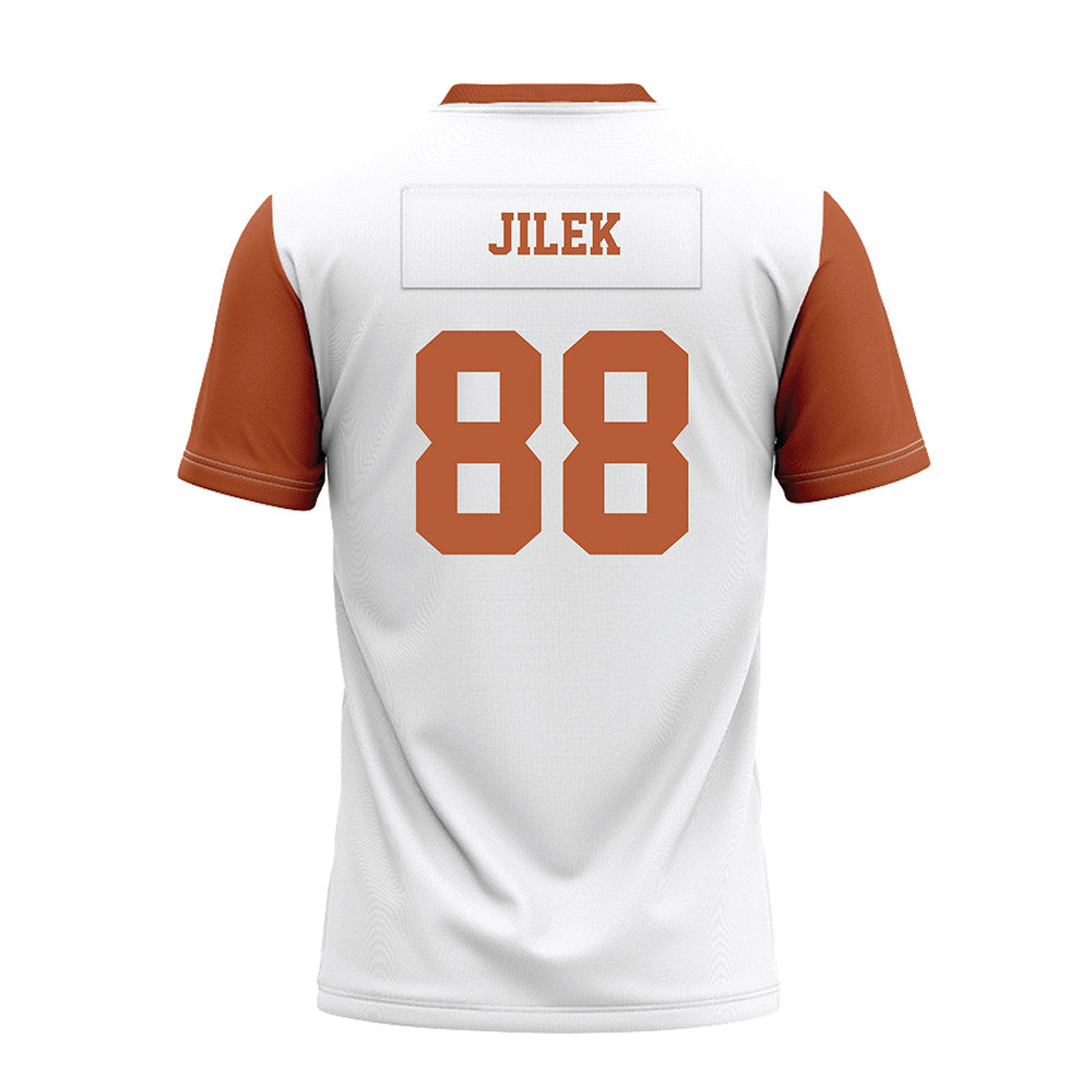 Texas - NCAA Football : Charlie Jilek - White Premium Football Jersey-1