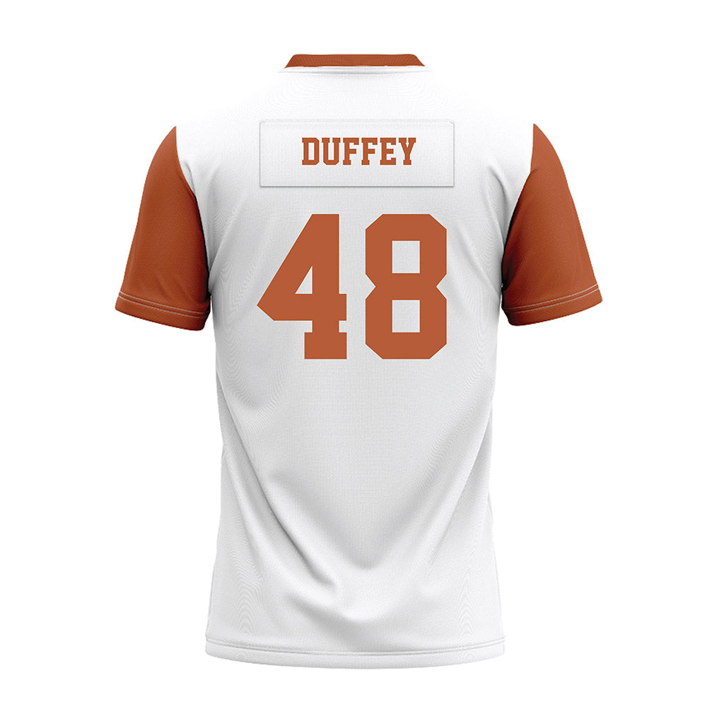 Texas - NCAA Football : Jackson Duffey - White Premium Football Jersey-1