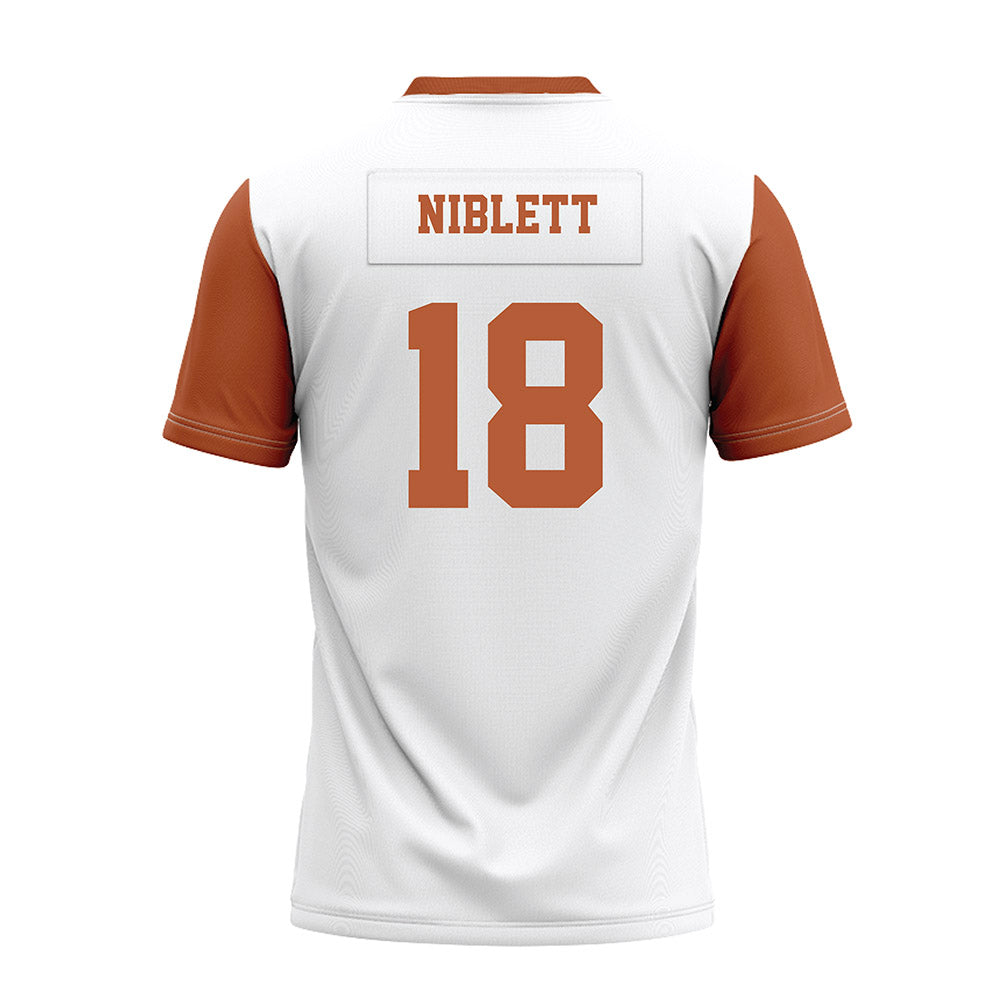Texas - NCAA Football : Ryan Niblett - White Premium Football Jersey-1