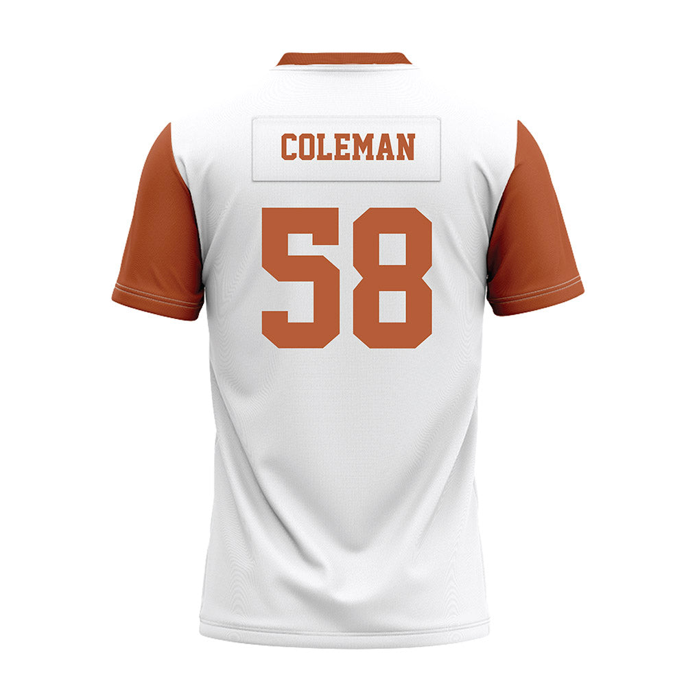 Texas - NCAA Football : Devin Coleman - White Premium Football Jersey-1
