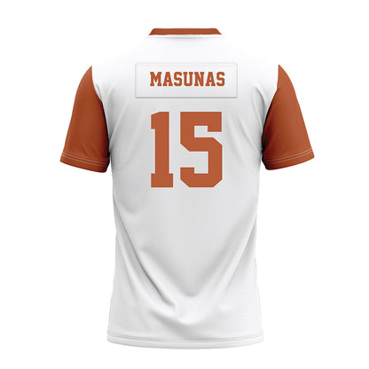 Texas - NCAA Football : Michael Masunas - White Premium Football Jersey-1